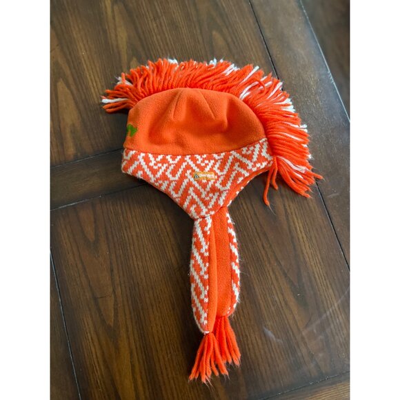 Disneyland Resort Orange Goofy Knit Hat Fleece Lined Ski Toboggin Adult - Picture 6 of 8